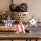 Set of 3 - 4th of July Decorations Wooden Stars Red White Blue